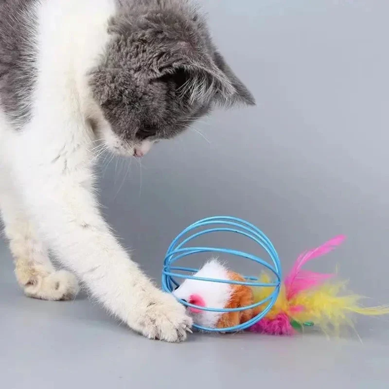 Jouet chat boule souris dedans - Anti-ennui félin | Purrly