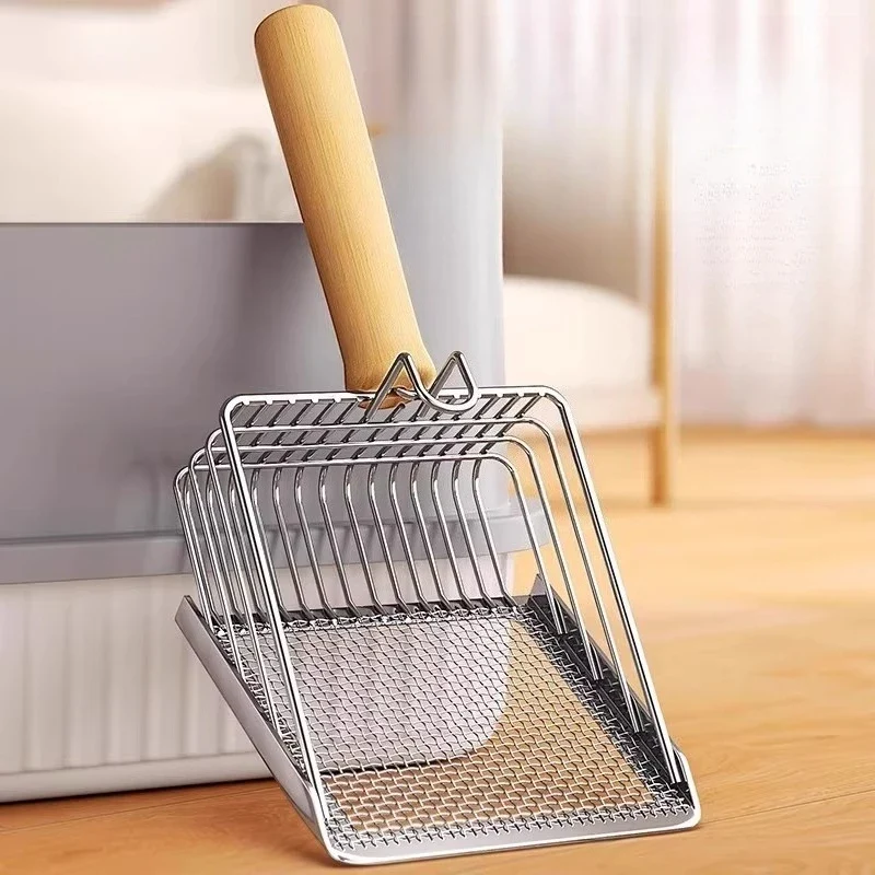 Pelle à litière double tamis inox 2-en-1 – Modèle "DualSift Pro"