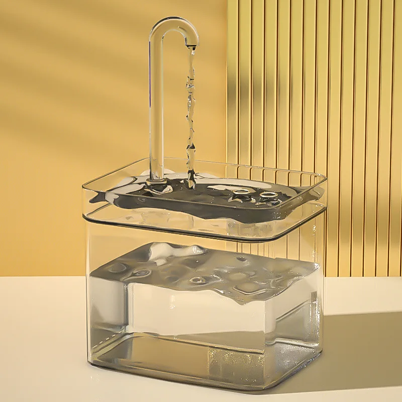 Fontaine à eau pour chat transparente avec filtration "Cristal Source"