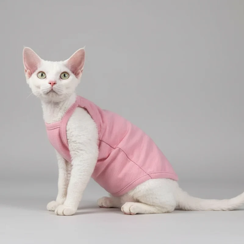T-Shirt En Coton Confortable Pour Chat - Les Bonnes Affaires