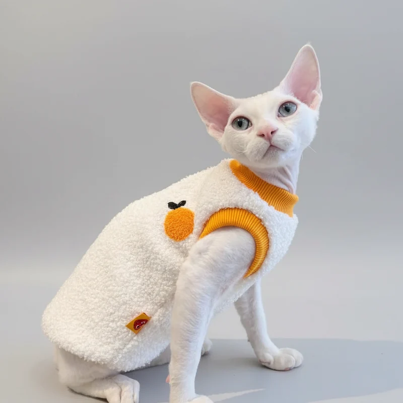 Sweat Polaire Chaud Pour Chat Sphynx, Devon Rex