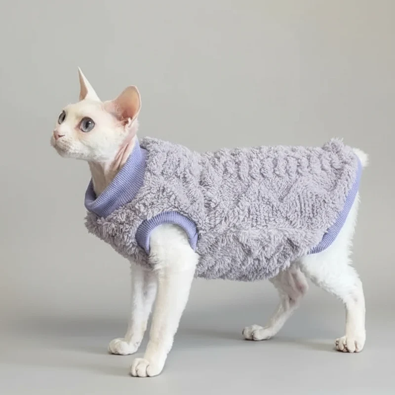 Sweat Polaire Sans Manche Pour Chat Sphinx