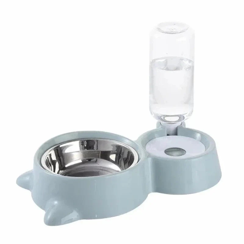 Gamelle croquettes et eau pour chat - Gain de place | CompactDuo