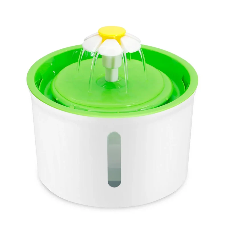 Fontaine à eau fleur pour chat 1.6L avec filtration et débit fleur "Fleur d’Eau"