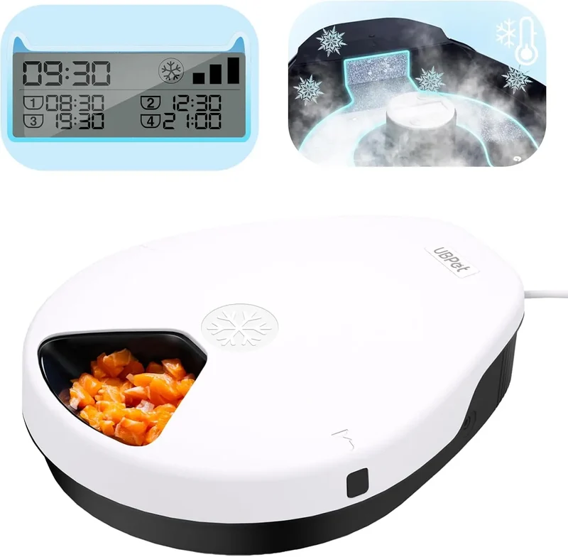 Distributeur automatique nourriture chat humide et croquettes "FreshMeal Chill"