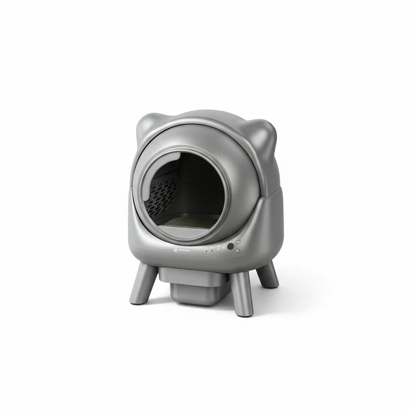 Litière Autonettoyante Connectée – Tambour 65L, Anti-Odeur, Multi-Chats