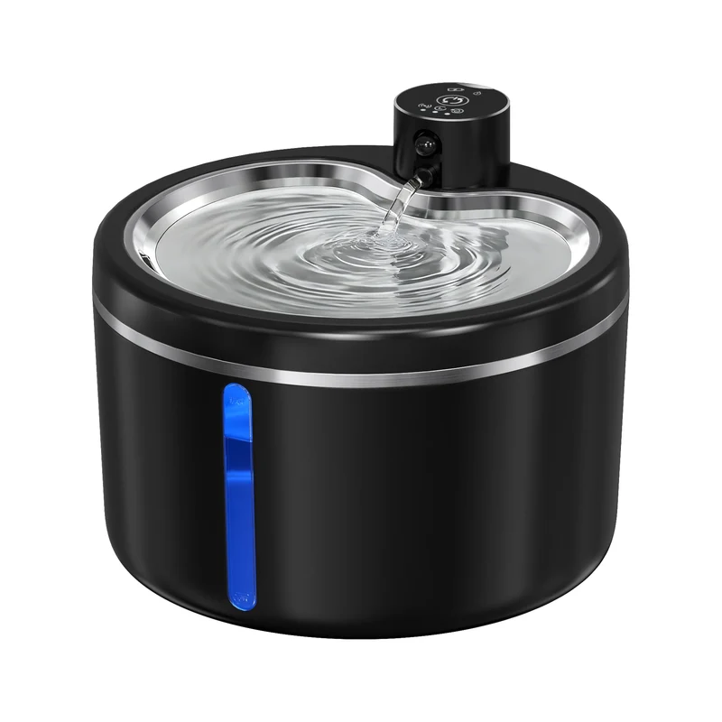 Fontaine à Eau Chat Sans Fil 3L Inox – Capteur Auto, Batterie 4000mAh
