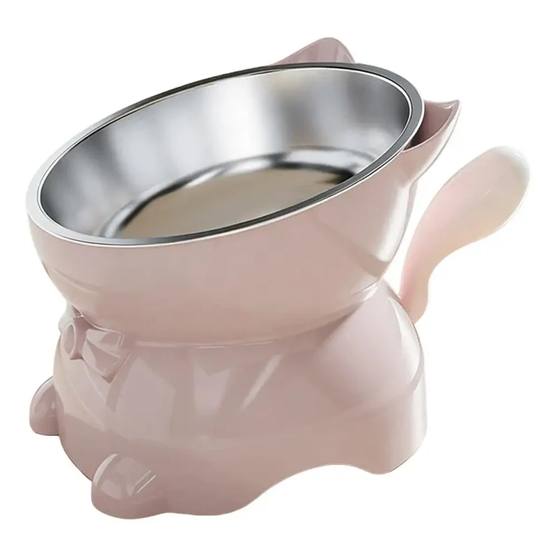 Gamelle Inclinée en Inox pour Chat – Ergonomique et Anti-Déversement