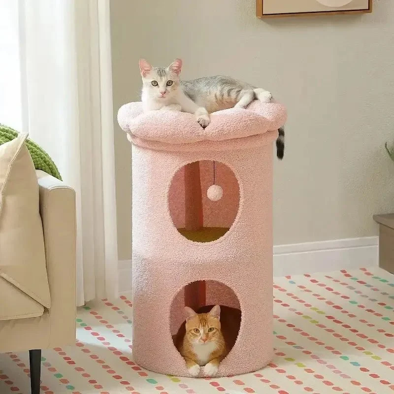 Arbre à chat tonneau - Cachette cosy | Pawbarrel