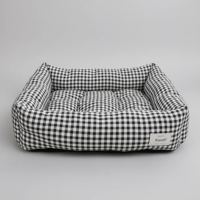 Panier Vichy Avec Coussin Réversible Pour Chien Et Chat