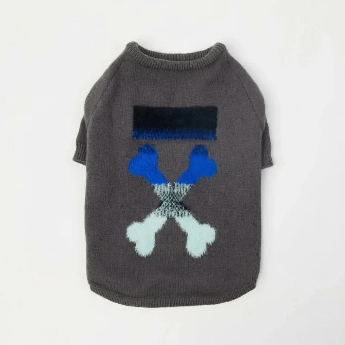 Pull Chaud Pour Chien Avec Motif Os