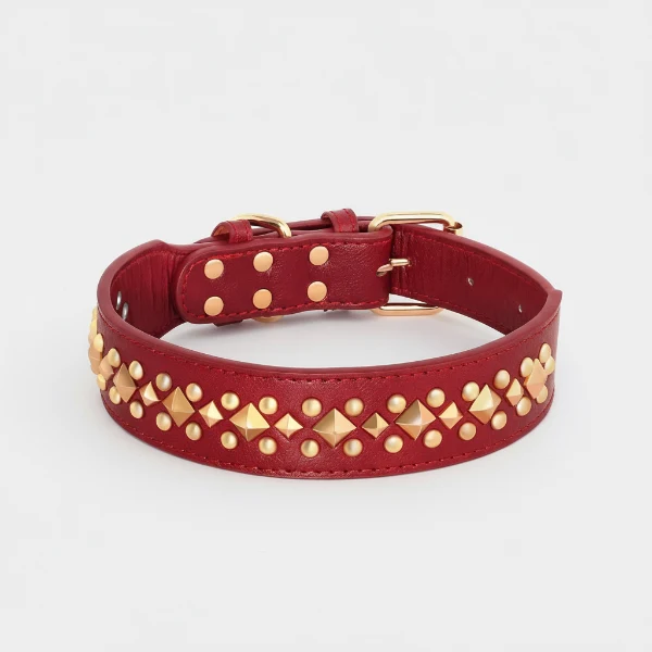 Collier Clouté Pour Chien En Cuir Synthétique - Les Bonnes Affaires