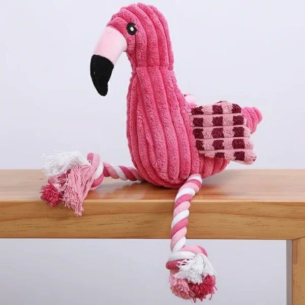 Jouet Peluche Flamant Rose Pour Chien