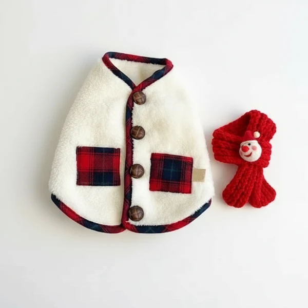 Manteau Polaire Sans Manche De Noël Pour Chien