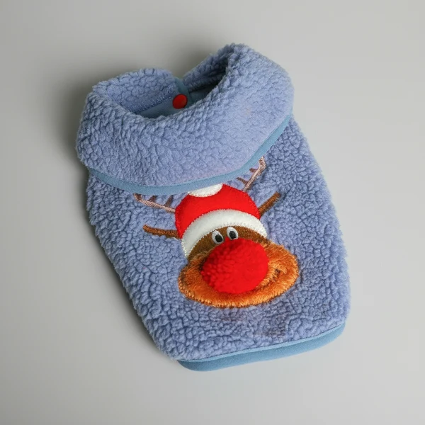 Gilet Polaire Noël Motif Elan Pour Chien