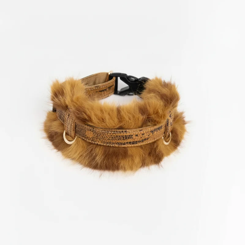 Collier lévrier en fausse fourrure amovible | Oscar et Plume