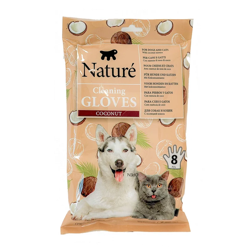 NATURÉ GANTS NETTOYANTS À LA NOIX DE COCO (X8)