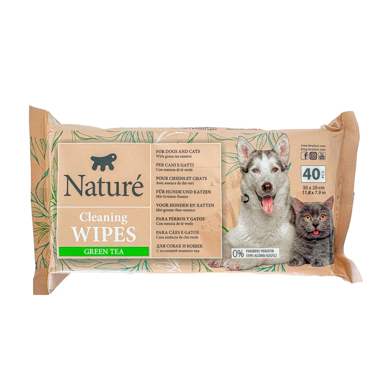 NATURÉ LINGETTES AU THÉ VERT (X40)