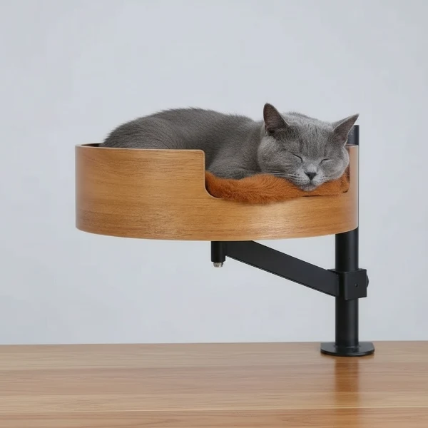 Lit Design de Bureau En Bois Pour Chat