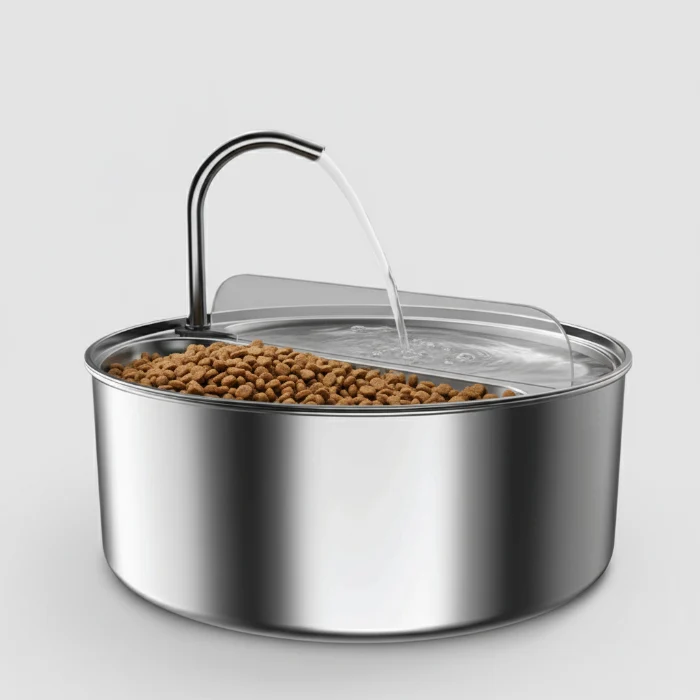 Fontaine A Eau En Acier Inoxydable Pour Chat