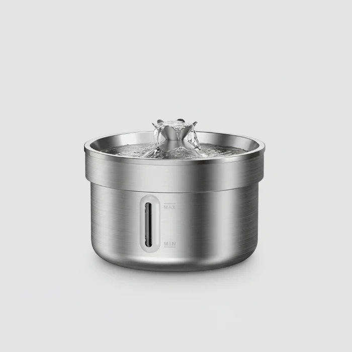 Fontaine à eau pour chat inoxydable 2L