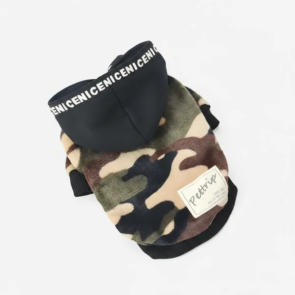 Sweat A Capuche Léopard Ou Camouflage Pour Chien