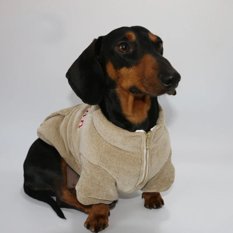 Sweat En Polaire Impression Velours Pour Teckel