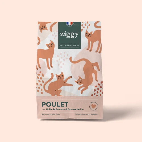 Croquettes chat stérilisé sans céréales au poulet