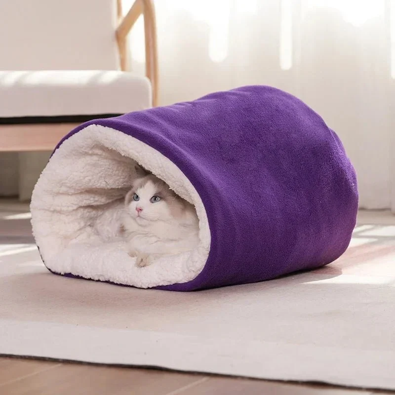 Sac De Couchage Pour Chat Façon Polaire