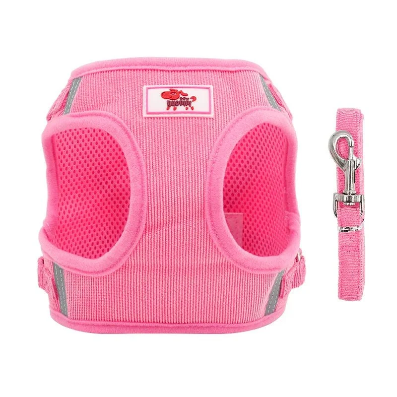 Harnais Pour Petit Chien Velours Côtelé