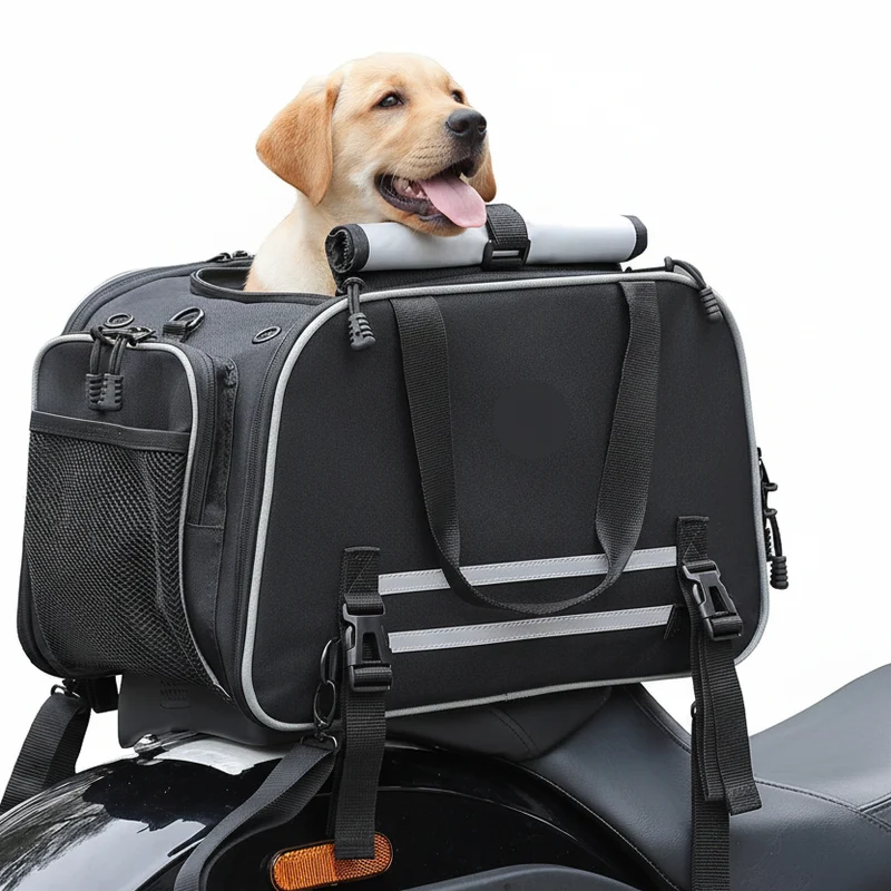 Sac De Transport Chien Moto Résistant Et Confortable
