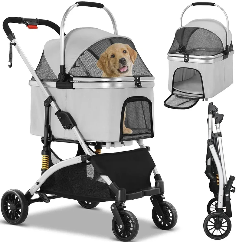 Poussette pour chien pliable - Transport chien et chat