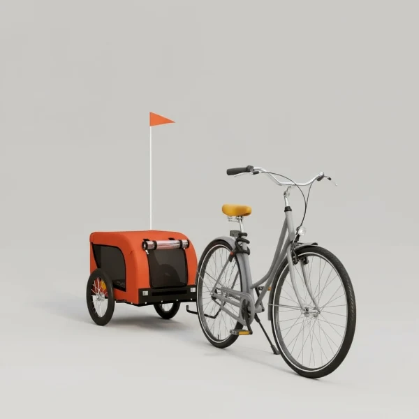 Remorque vélo Oscar & Plume pour chien, cadre aluminium et sécurité premium