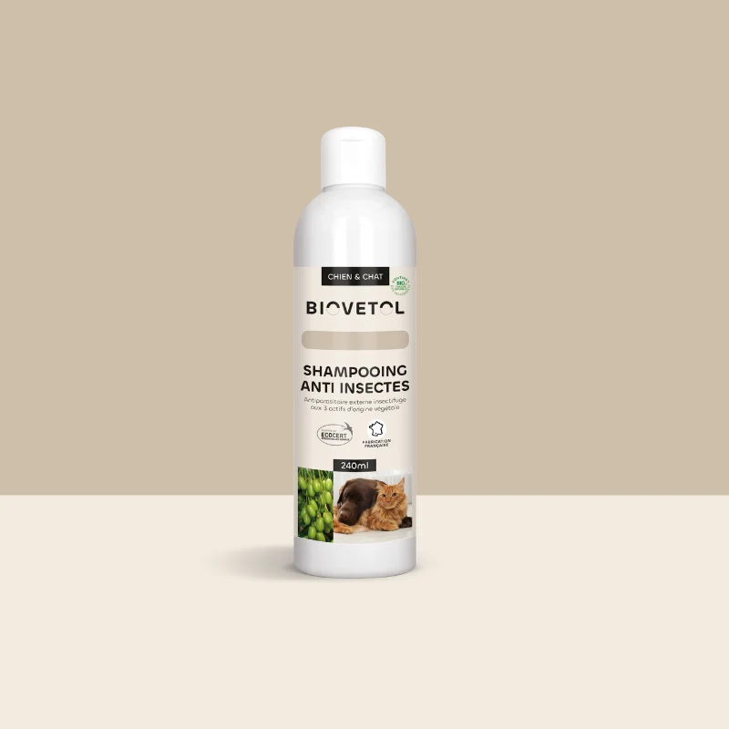 Shampoing anti insectes bio chats et chiens
