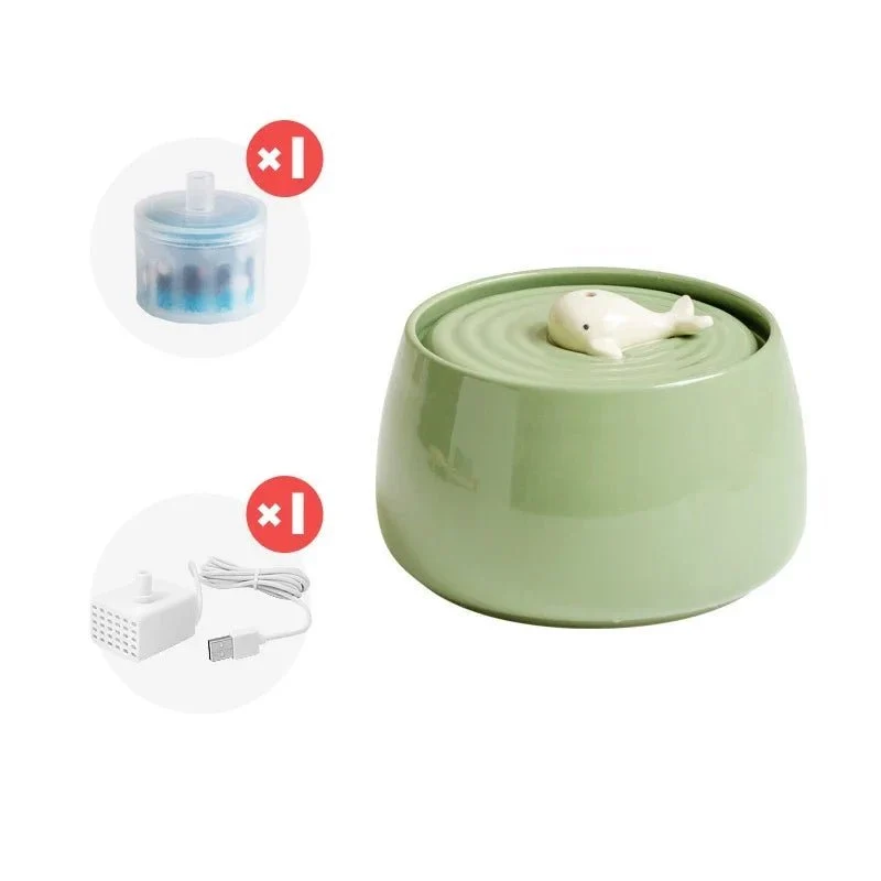 Fontaine A Eau En Céramique Silencieuse Pour Chat