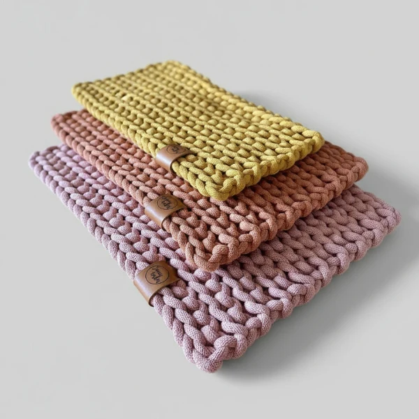 Tapis De Fenêtre En Coton Recyclé Pour Chat