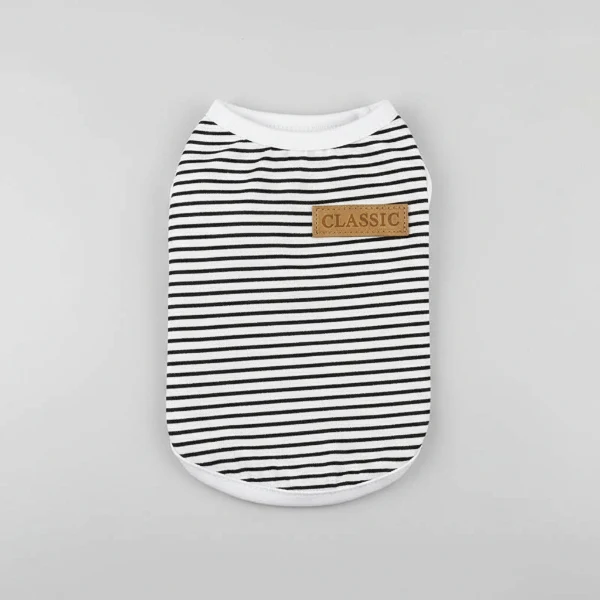 T-Shirt rayé en Coton pour petit chien