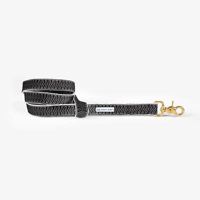 Laisse pour chien noire et crème