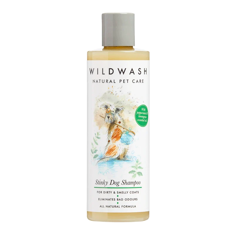 Shampoing pour chien sale et malodorant- Menthe et citronelle Wildwash Pet