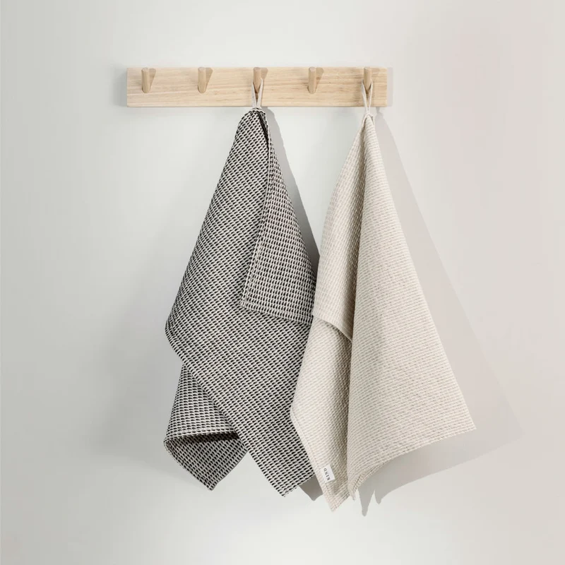 Serviette de toilette gaufrée en lin (3 couleurs)